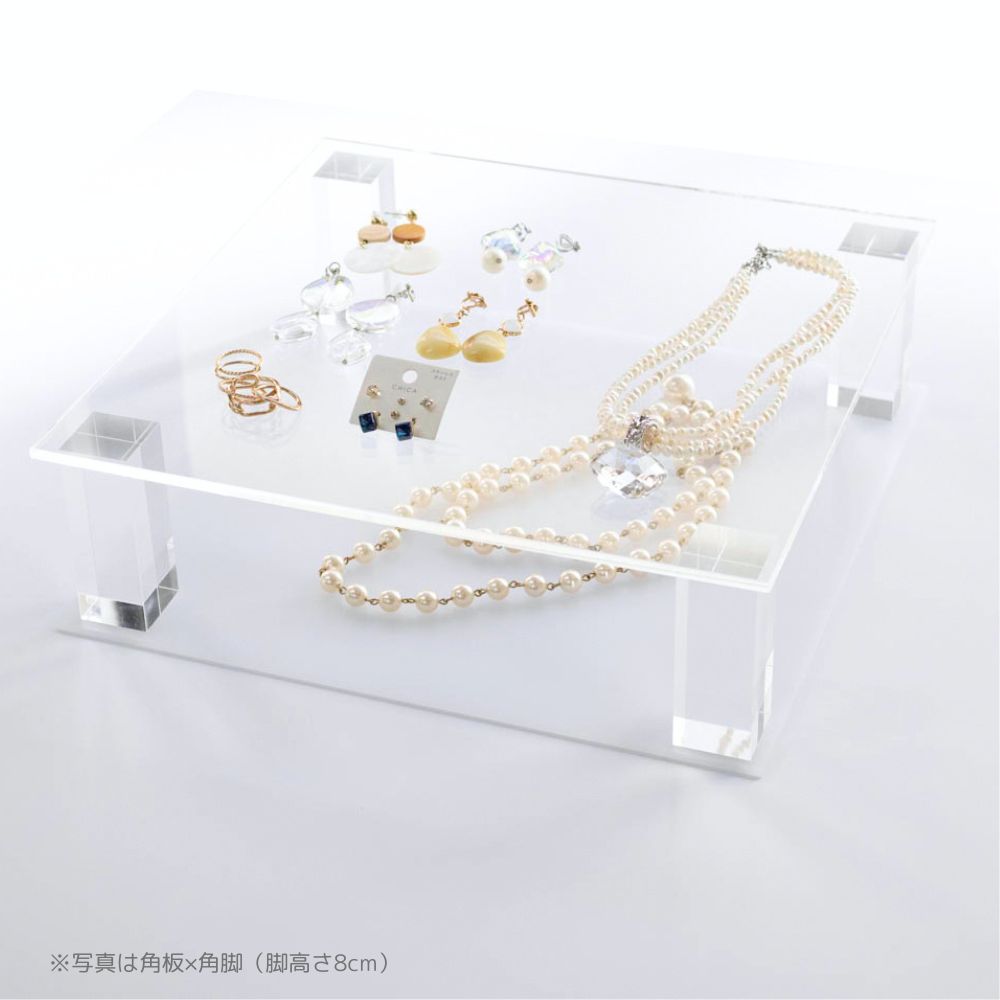 ディスプレイ アクリル 撮影用 三種のアクリル 【角板 × 丸脚 セット】キット 撮影小道具 組み合わせ自在 36通り以上 商品棚 広告 店舗 雑貨屋 アクセサリー ジュエリー クリア 透明 綺麗 シンプル 組み立て式 円柱 アクリルブロック アクリル板 カメラ 物撮り 小物 台座 g-assist-10001153 プラショップ ジーアシスト サンプル画像3