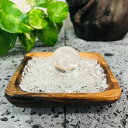 氷のような天然 水晶玉 30mm 水晶さざれ 高級アカシア角皿プレート3点セット 浄化プレート ブラジル産 クリスタル 水晶 アロマディッシュ