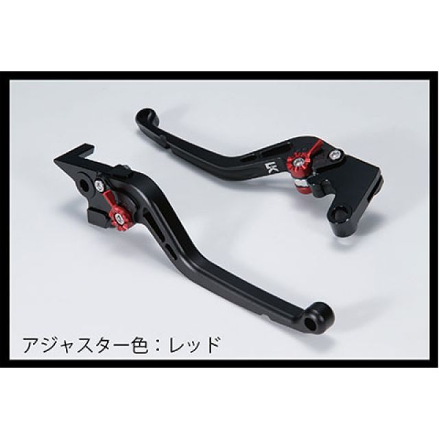 U-KANAYA スタンダードタイプ アルミ削り出しビレットショートレバー 艶消しカラー（レバーカラー：マットブラック） カラー 調整アジャスター：マットレッド HO040-061-0211-15 ユーカナヤ レバー バイク PS250