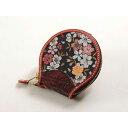 DEGNER 【特価品】 花山 W-70K コインケース 柄 京桜 カラー ワイン W-70K デグナー 財布 日用品