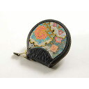 DEGNER 【特価品】 花山 W-70K コインケース 柄 都桜 カラー ブラック W-70K メーカー在庫あり デグナー 財布 日用品