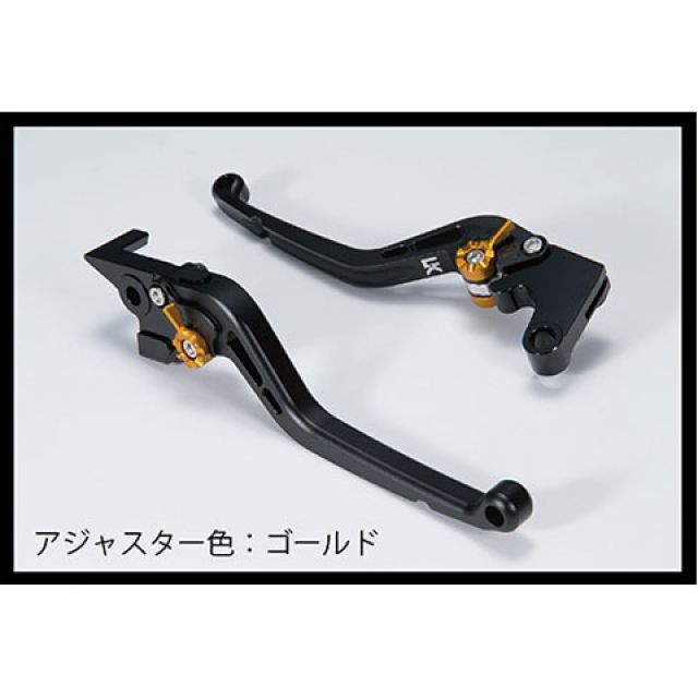 U-KANAYA スタンダードタイプ アルミ削り出しビレットショートレバー 艶消しカラー（レバーカラー：マットブラック） カラー 調整アジャスター：マットゴールド KA048-004-0211-12 ユーカナヤ レバー バイク バルカン1500/バルカ…