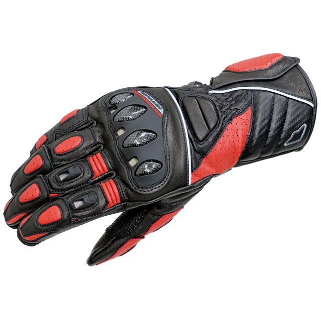 ヒットエアー Glove R3 レーシングレザーグローブ カラー：ブラック/レッド サイズ：M JAN_4560216418410 hit air レーシンググローブ バイク