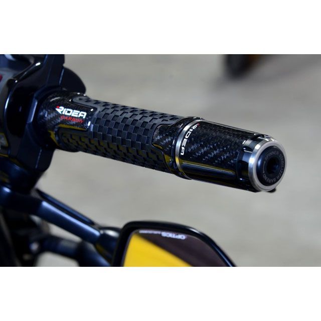 RIDEA ハンドルバーエンド（カーボン） タイプ ロング RI0000496 リデア ハンドル関連パーツ 汎用