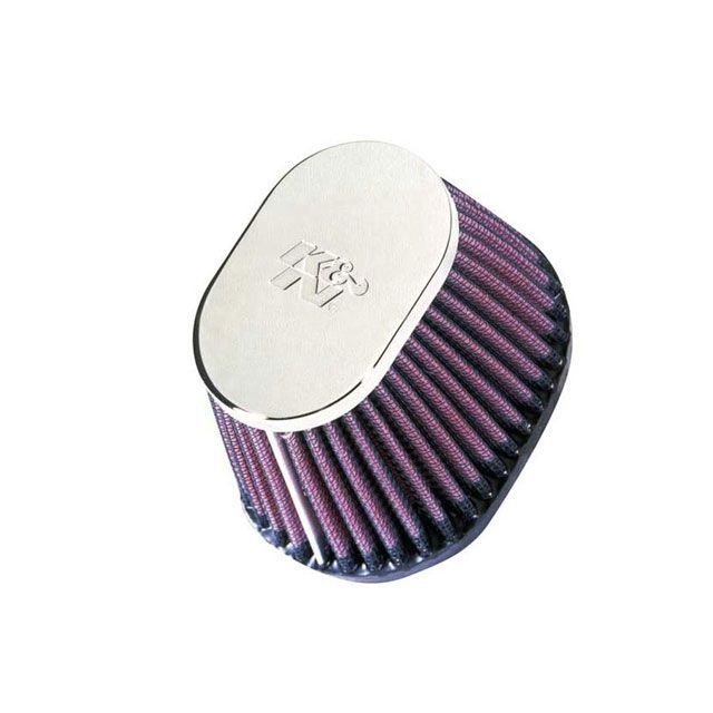 K&N カスタムフィルター オーバルテーパー 54φ（76：102×70mm） オフセット11mm クロームメッキ RC-0981 メーカー在庫あり ケイ＆エヌ エアクリーナー バイク 汎用