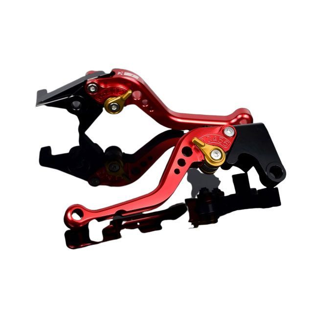 SPEEDRA アルミビレットアジャストレバーセット スタンダードショート（レバー本体：レッド） アジャスター ゴールド AP0407092-GD SPEEDRA レバー バイク TUONO V4R/Factory