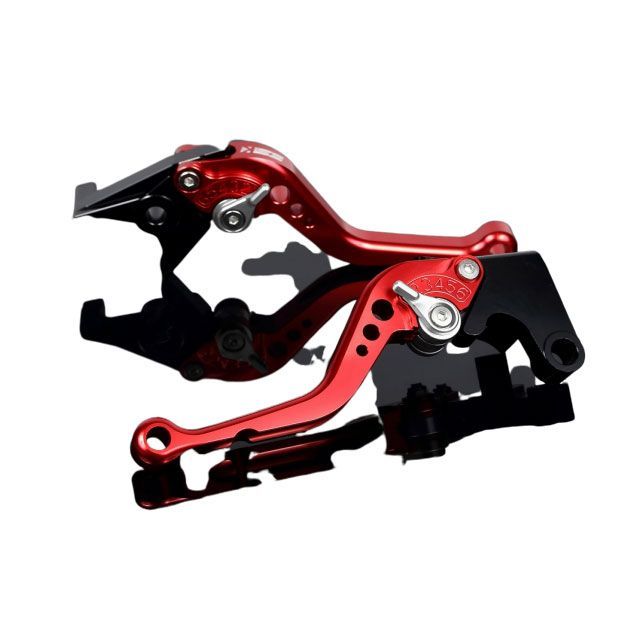 SPEEDRA アルミビレットアジャストレバーセット スタンダードショート（レバー本体：レッド） アジャスター シルバー DU0403770-SR SPEEDRA レバー バイク