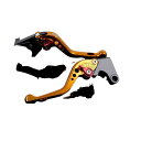 SPEEDRA アルミビレットアジャストレバーセット 3Dショート(レバー本体:ゴールド) アジャスター レッド DU0405298-RD メーカー在庫あり SPEEDRA レバー バイク(2)