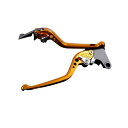SPEEDRA アルミビレットアジャストレバーセット 3Dロング(レバー本体:ゴールド) アジャスター シルバー DU0405634-SR メーカー在庫あり SPEEDRA レバー バイク(2)