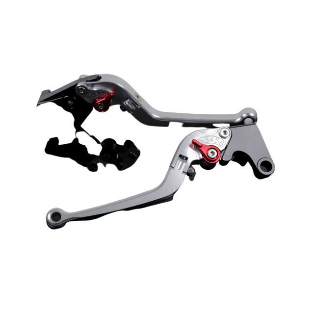 SPEEDRA アルミビレットアジャストレバーセット スタンダード可倒式（レバー本体：シルバー） アジャスター レッド HO0401130-RD SPEEDRA レバー バイク