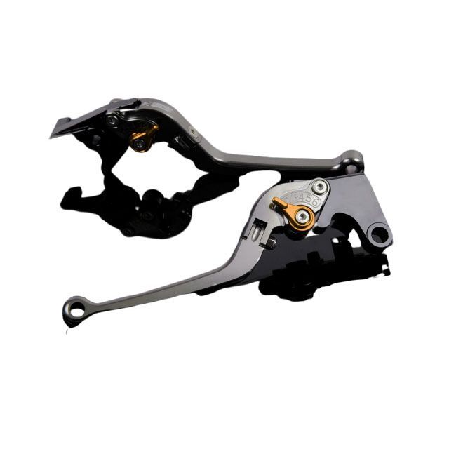 SPEEDRA アルミビレットアジャストレバーセット スタンダード可倒式（レバー本体：チタン） アジャスター ゴールド HO0403036-GD SPEEDRA レバー バイク