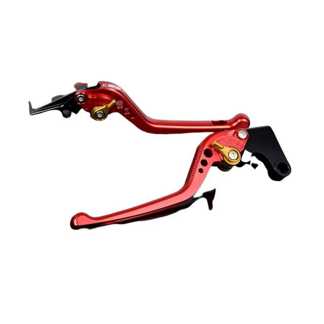 SPEEDRA アルミビレットアジャストレバーセット 3Dロング（レバー本体：レッド） アジャスター ゴールド HO0404944-GD SPEEDRA レバー バイク CBR600RR CBR954RR