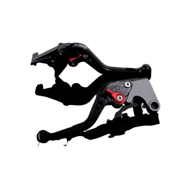 SPEEDRA アルミビレットアジャストレバーセット 3Dショート（レバー本体：ブラック） アジャスター レッド HO0405345-RD メーカー在庫あり SPEEDRA レバー バイク
