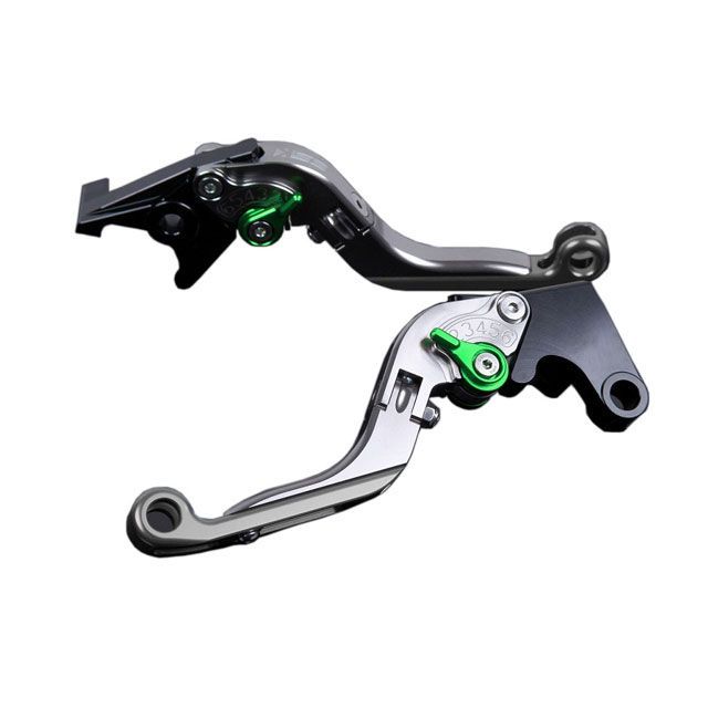 SPEEDRA アルミビレットアジャストレバーセット 可倒延長式（レバー本体：チタン） アジャスター グリーン エクステンション チタン HO0406035-GNTM SPEEDRA レバー バイク