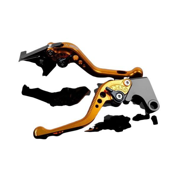 SPEEDRA アルミビレットアジャストレバーセット 3Dショート（レバー本体：ゴールド） アジャスター ブラック HO0406173-BK メーカー在庫あり SPEEDRA レバー バイク