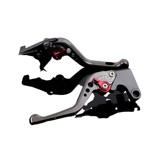 SPEEDRA アルミビレットアジャストレバーセット 3Dショート（レバー本体：チタン） アジャスター レッド HO0406176-RD SPEEDRA レバー バイク