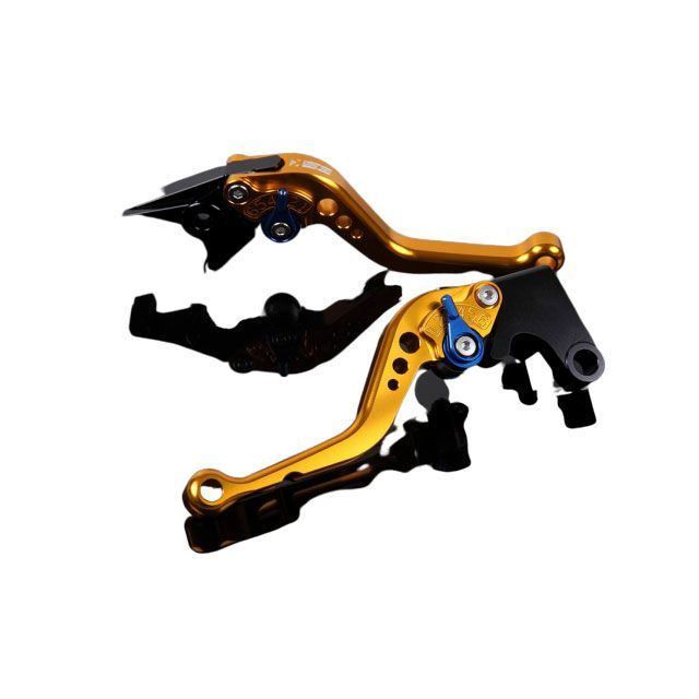 SPEEDRA アルミビレットアジャストレバーセット スタンダードショート（レバー本体：ゴールド） アジャスター ブルー HO0406250-BE SPEEDRA レバー バイク