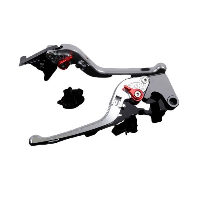 SPEEDRA アルミビレットアジャストレバーセット 3D可倒式（レバー本体：シルバー） アジャスター レッド HO0407040-RD メーカー在庫あり SPEEDRA レバー バイク CBR250RR