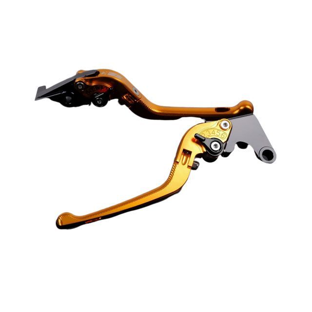 SPEEDRA アルミビレットアジャストレバーセット 3D可倒式（レバー本体：ゴールド） アジャスター ブラック HO0407041-BK メーカー在庫あり SPEEDRA レバー バイク CBR250RR