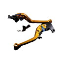 SPEEDRA アルミビレットアジャストレバーセット スタンダード可倒式(レバー本体:ゴールド) アジャスター ブルー KA0400685-BE SPEEDRA レバー バイク(2)