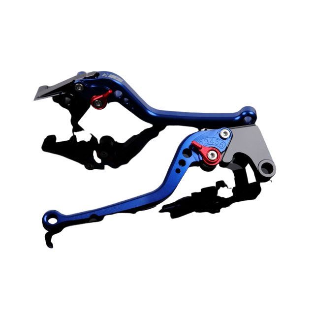 SPEEDRA アルミビレットアジャストレバーセット スタンダードロング（レバー本体：ブルー） アジャスター レッド KA0403538-RD SPEEDRA レバー バイク