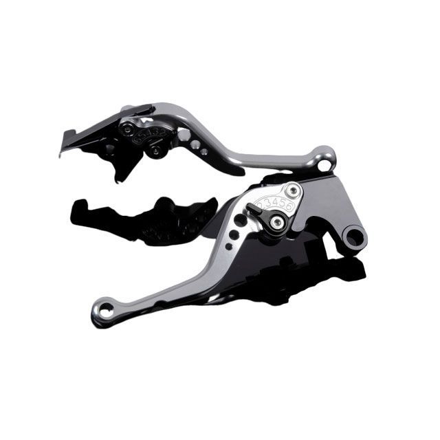 SPEEDRA アルミビレットアジャストレバーセット スタンダードショート（レバー本体：シルバー） アジャスター ブラック KA0403858-BK SPEEDRA レバー バイク