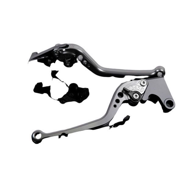 SPEEDRA アルミビレットアジャストレバーセット スタンダードロング（レバー本体：チタン） アジャスター ブラック KA0404084-BK SPEEDRA レバー バイク