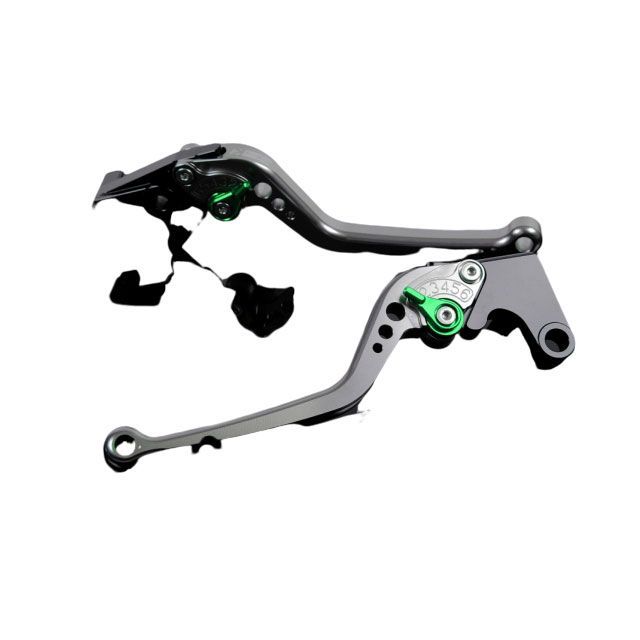 SPEEDRA アルミビレットアジャストレバーセット スタンダードロング（レバー本体：チタン） アジャスター グリーン KA0404084-GN SPEEDRA レバー バイク