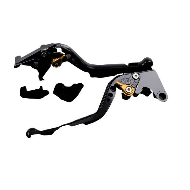 SPEEDRA アルミビレットアジャストレバーセット 3Dロング（レバー本体：グリーン） アジャスター ゴールド KA0404657-GD SPEEDRA レバー バイク