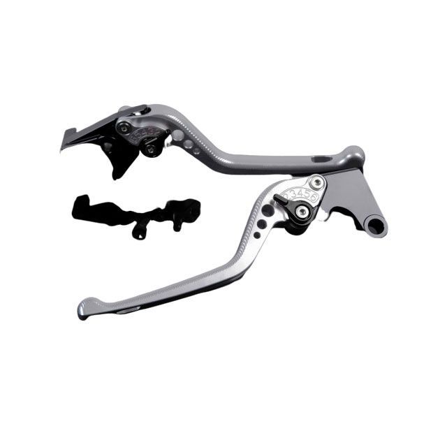 SPEEDRA アルミビレットアジャストレバーセット 3Dロング（レバー本体：シルバー） アジャスター ブラック KA0404673-BK SPEEDRA レバー バイク