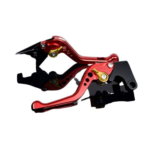 SPEEDRA アルミビレットアジャストレバーセット 3Dショート（レバー本体：レッド） アジャスター ゴールド KA0405370-GD メーカー在庫あり SPEEDRA レバー バイク