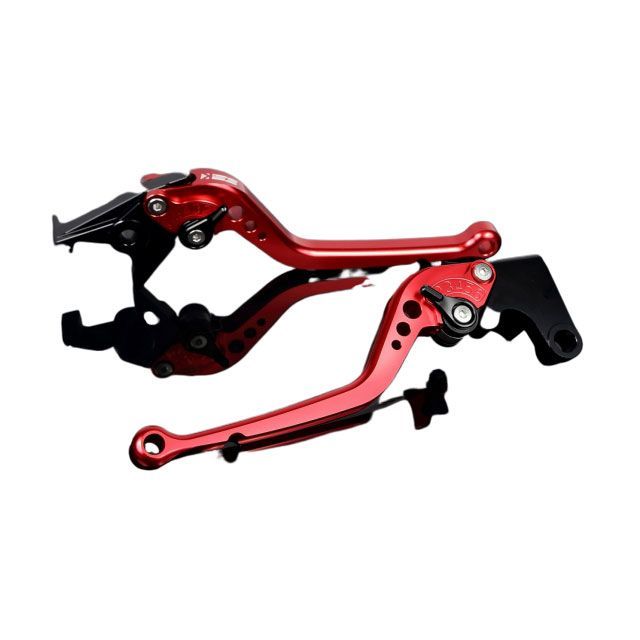 SPEEDRA アルミビレットアジャストレバーセット スタンダードロング（レバー本体：レッド） アジャスター ブラック KA0406098-BK SPEEDRA レバー バイク