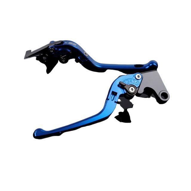SPEEDRA アルミビレットアジャストレバーセット 3D可倒式（レバー本体：ブルー） アジャスター ブラック KA0406111-BK SPEEDRA レバー バイク