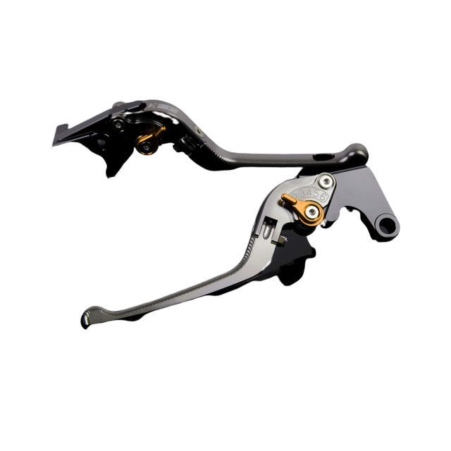 SPEEDRA アルミビレットアジャストレバーセット 3D可倒式（レバー本体：チタン） アジャスター ゴールド KA0406771-GD メーカー在庫あり SPEEDRA レバー バイク