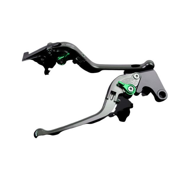 SPEEDRA アルミビレットアジャストレバーセット 3D可倒式（レバー本体：チタン） アジャスター グリーン KA0406771-GN メーカー在庫あり SPEEDRA レバー バイク