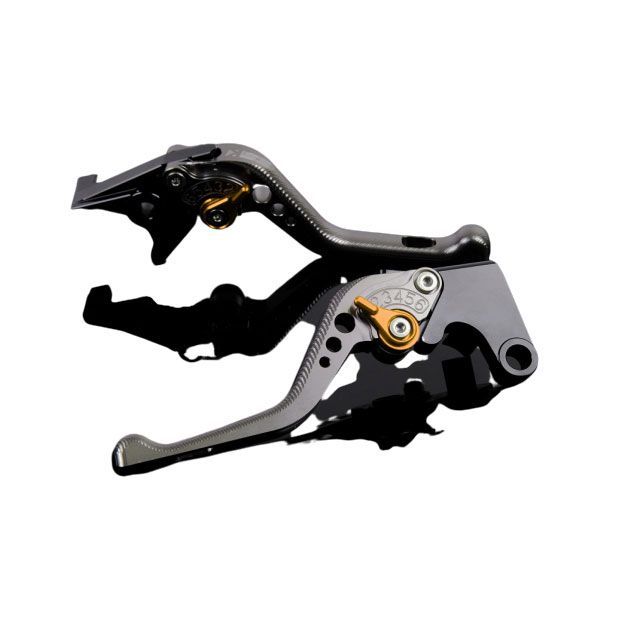 SPEEDRA アルミビレットアジャストレバーセット 3Dショート（レバー本体：チタン） アジャスター ゴールド KA0407009-GD SPEEDRA レバー バイク