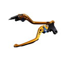 SPEEDRA アルミビレットアジャストレバーセット 3Dロング(レバー本体:ゴールド) アジャスター ブルー KT0404709-BE SPEEDRA レバー バイク(2)