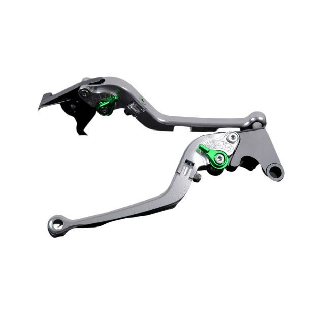 SPEEDRA アルミビレットアジャストレバーセット スタンダード可倒式（レバー本体：シルバー） アジャスター グリーン SU0400695-GN SPEEDRA レバー バイク GSX1300R隼