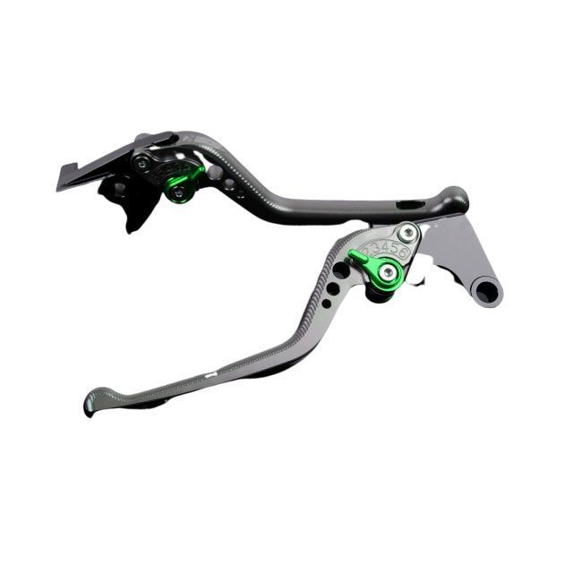 SPEEDRA アルミビレットアジャストレバーセット 3Dロング（レバー本体：チタン） アジャスター グリーン SU0404733-GN SPEEDRA レバー バイク
