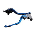 SPEEDRA アルミビレットアジャストレバーセット 3Dロング(レバー本体:ブルー) アジャスター ブラック SU0404773-BK SPEEDRA レバー バイク GSX-R1000(2)