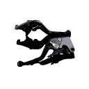 SPEEDRA アルミビレットアジャストレバーセット 3Dショート(レバー本体:ブラック) アジャスター シルバー SU0405464-SR SPEEDRA レバー バイク(2)