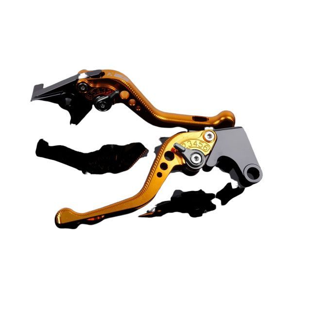 SPEEDRA アルミビレットアジャストレバーセット 3Dショート（レバー本体：ゴールド） アジャスター チタン SU0405466-TM SPEEDRA レバー バイク