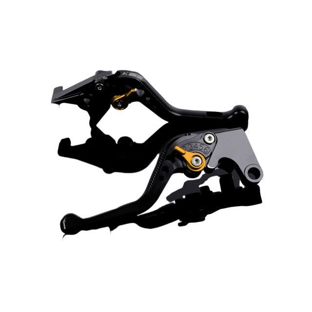 SPEEDRA アルミビレットアジャストレバーセット 3Dショート（レバー本体：ブラック） アジャスター ゴールド SU0405478-GD SPEEDRA レバー バイク GSX-R1000