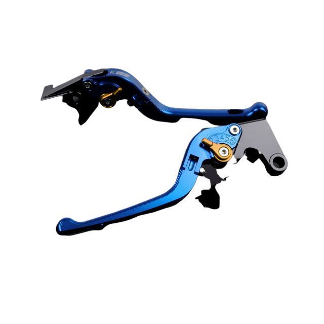 SPEEDRA アルミビレットアジャストレバーセット 3D可倒式（レバー本体：ブルー） アジャスター ゴールド TR0405180-GD SPEEDRA レバー バイク