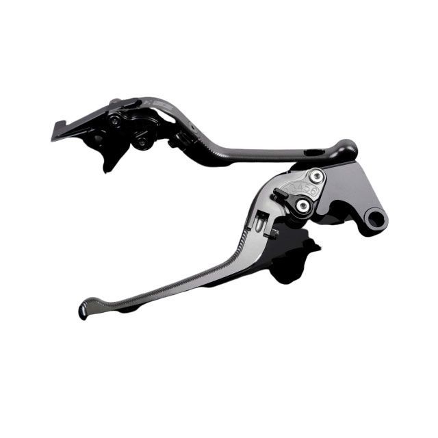 SPEEDRA アルミビレットアジャストレバーセット 3D可倒式（レバー本体：チタン） アジャスター ブラック TR0406561-BK SPEEDRA レバー バイク