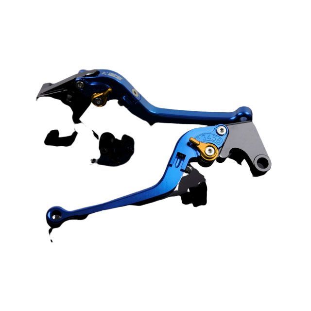 SPEEDRA アルミビレットアジャストレバーセット スタンダード可倒式（レバー本体：ブルー） アジャスター ゴールド YA0402912-GD SPEEDRA レバー バイク MT-01 VMAX1700