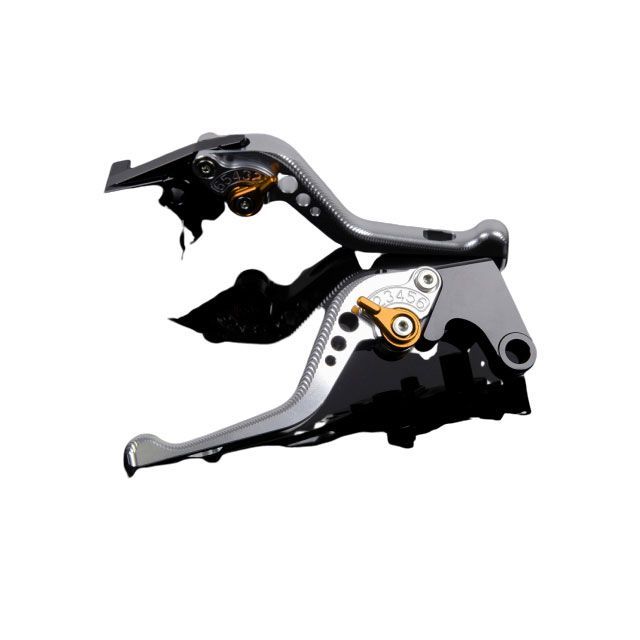 SPEEDRA アルミビレットアジャストレバーセット 3Dショート（レバー本体：シルバー） アジャスター ゴールド YA0405507-GD SPEEDRA レバー バイク FJR1300 XT1200Z
