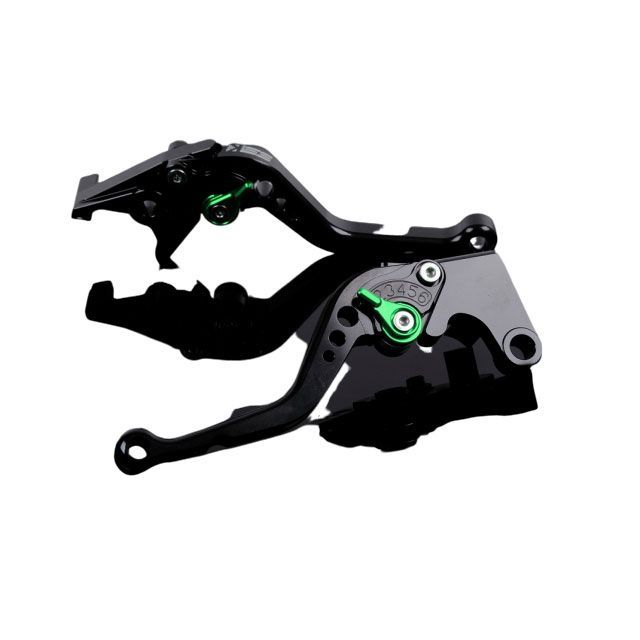 SPEEDRA アルミビレットアジャストレバーセット スタンダードショート（レバー本体：ブラック） アジャスター グリーン YA0406451-GN SPEEDRA レバー バイク YZF-R1