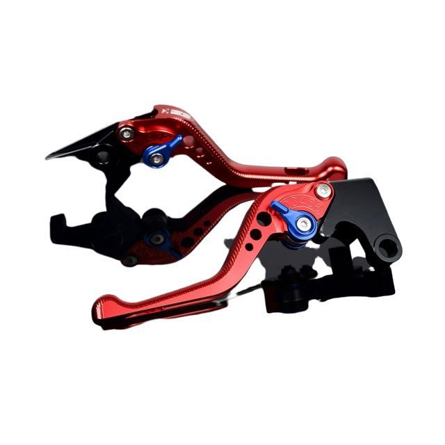 SPEEDRA アルミビレットアジャストレバーセット 3Dショート（レバー本体：レッド） アジャスター ブルー YA0406476-BE メーカー在庫あり SPEEDRA レバー バイク YZF-R1