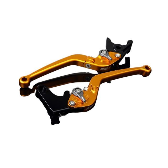 SPEEDRA アルミビレットアジャストレバーセット スタンダード可倒式（レバー本体：マットゴールド） アジャスター マットチタン LVAM026GD-TM SPEEDRA レバー バイク